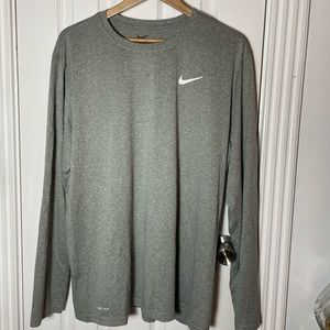 Nike Dri-Fit Gray Long Sleeve Tee